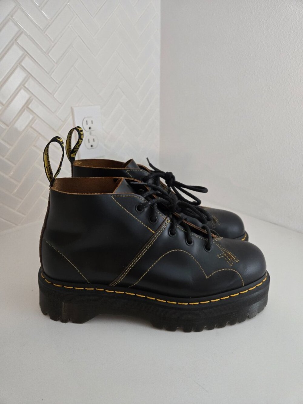 Dr Martens Church Quad Platform Monkey Boot UK8 US Mens 9 US Womens 10